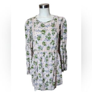 Matilda Jane light pink floral prairie minidress medium